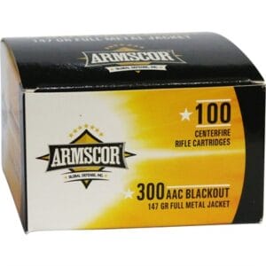 Armscorprecision 300 Aac Blackout Ammo - 300 Aac Blackout 147gr Full Metal Jacket 100/Box