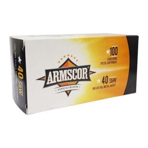 Armscorprecision 40 S&W Ammo - 40 S&W 180gr Full Metal Jacket 100/Box