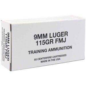 CCI Blazer Training 9mm Luger 115gr FMJ Centerfire Handgun Ammo - 50 Rounds