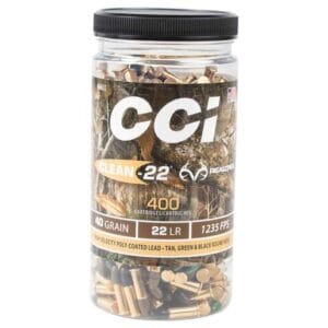 CCI Clean-22 Realtree 22 Long Rifle 40gr RN Rimfire Ammo - 400 Rounds