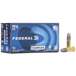 Champion Training 22 Long Rifle Rimfire Ammo - Champion Training 22 Lr 40gr Lead Round Nose 50/Box