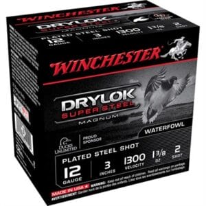 Drylok Super Steel Magnum 12 Gauge Shotgun Ammo - 12 Gauge 3'''' 1-3/8 Oz #2 Steel Shot 25/Box