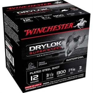 Drylok Super Steel Magnum 12 Gauge Shotgun Ammo - 12 Gauge 3-1/2'''' 1-9/16oz #3 25/Box