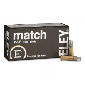 Eley Match .22 Long Rifle Lead Flat Nose 40 Grain 50 Rounds