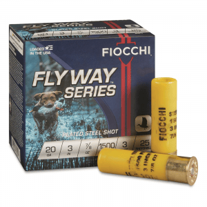 FIocchi Flyway Plated Steel 20 Gauge 3 inch 7/8 oz. 25 Rounds