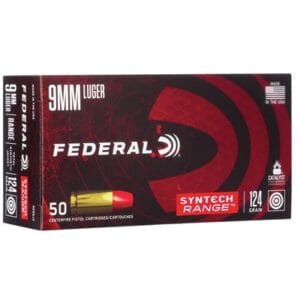 Federal 9mm 124 Gr Total Synthetic Jacket (Tsj) 50/Bx - 9mm Luger 124gr Syntech Jacket Flat Nose 50/Box