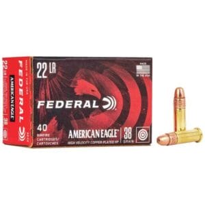 Federal American Eagle 22 Long Rifle 38gr JHP Rimfire Ammo - 40 Rounds