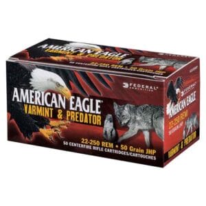 Federal American Eagle Varmint & Predator 223 Remington 50gr JHP Rifle Ammo - 50 Rounds