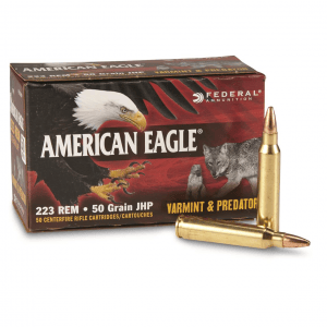 Federal American Eagle Varmint and Predator .223 Remington JHP 50 Grain 50 Rounds