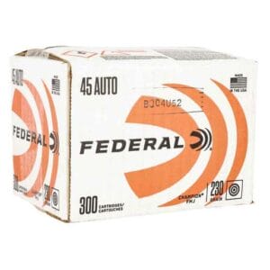 Federal Champion 45 Auto (ACP) 230gr FMJ Handgun Ammo - 300 Rounds