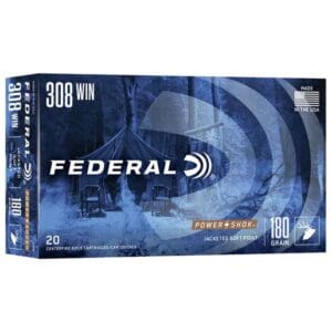 Federal Power-Shok 308 Winchester 180gr SP Rifle Ammo - 20 Rounds