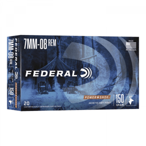 Federal Power-Shok 7mm-08 Rem. SHCSP 150 Grain 20 Rounds