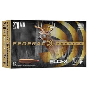 Federal Premium 270 Winchester 145gr ELD-X Centerfire Rifle Ammo - 20 Rounds