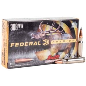 Federal Premium 308 Winchester 165gr Swift Scirocco II Rifle Ammo - 20 Rounds