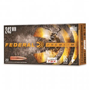 Federal Premium Barnes TSX .243 Winchester Triple-Shock X HP 85 Grain 20 Rounds