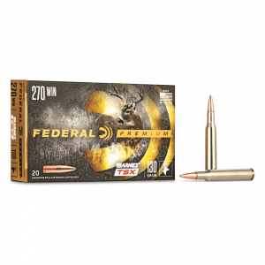 Federal Premium Barnes TSX .270 Win. Triple-Shock X HP 130 Grain 20 Rounds