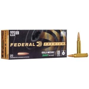 Federal Premium Gold Medal 223 Remington 69gr Sierra Matchking BTHP Rifle Ammo - 20 Rounds