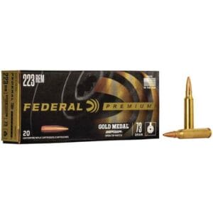 Federal Premium Gold Medal 223 Remington 73gr Berger BTHP Rifle Ammo - 20 Rounds