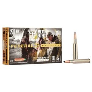 Federal Premium MeatEater 270 Winchester 130gr Trophy Copper Rifle Ammo - 20 Rounds