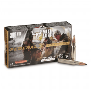 Federal Premium Trophy Copper .308 Winchester Trophy Copper BT 165 Grain 20 Rounds