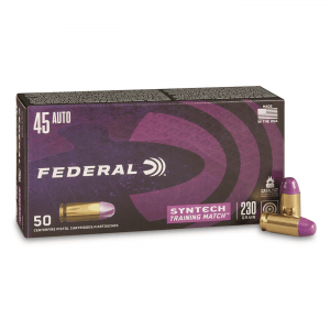 Federal Syntech Training Match .45 ACP TSJ 230 Grain 50 Rounds