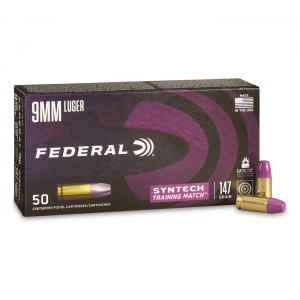 Federal Syntech Training Match 9mm TSJ 147 Grain 50 Rounds