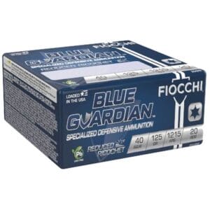 Fiocchi Blue Guardian 40 S&W 125gr RRHP Handgun Ammo - 20 Rounds