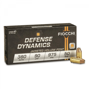 Fiocchi Defense Dynamics .380 ACP JHP 90 Grain 50 rounds