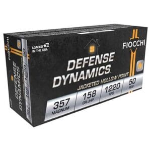 Fiocchi Defense Dynamics 357 Magnum 158gr JHP Handgun Ammo - 50 Rounds