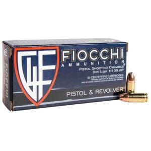 Fiocchi Defense Dynamics 9mm Luger 115gr JHP Handgun Ammo - 50 Rounds