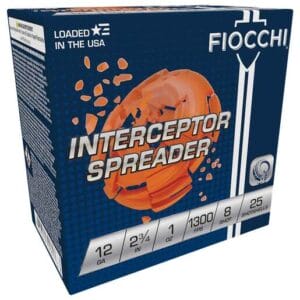 Fiocchi Exacta Target Interceptor Spreader 12 Gauge 2-3/4in #8 1oz Target Shotshells - 25 Rounds - #8