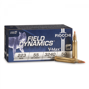 Fiocchi Field Dynamics .223 Remington V-MAX 55 Grain 50 Rounds