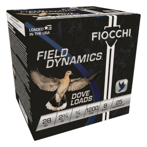 Fiocchi Field Dynamics Dove Loads 28 Gauge 2 3/4 inch 3/4 oz. 25 Rounds