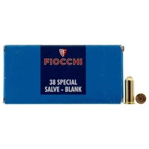 Fiocchi Pistol 38 S&W Blank Handgun Ammo - 50 Rounds