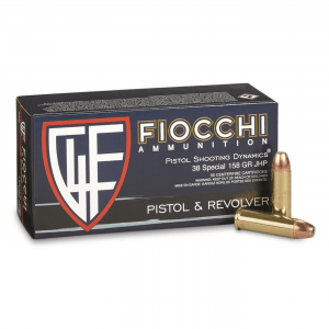 Fiocchi Pistol Shooting Dynamics .38 Special SJHP 158 Grain 50 Rounds