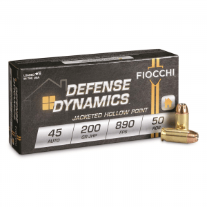 Fiocchi Pistol Shooting Dynamics .45 ACP XTP/JHP 200 Grain 50 Rounds