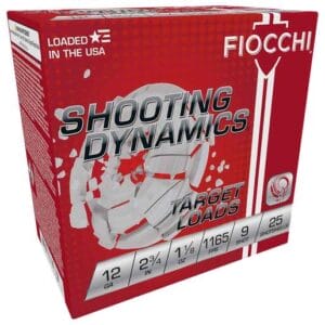 Fiocchi Shooting Dynamics Target 12 Gauge 2-3/4in #9 1-1/8oz Target Shotshells - 25 Rounds - #9