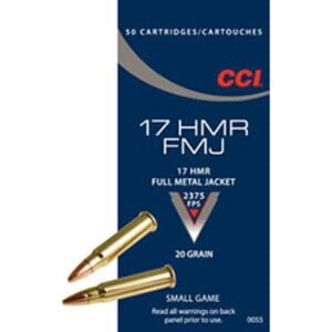 Fmj Ammo 17 Hmr 20gr Full Metal Jacket - 17 Hmr 20gr Full Metal Jacket 50/Box