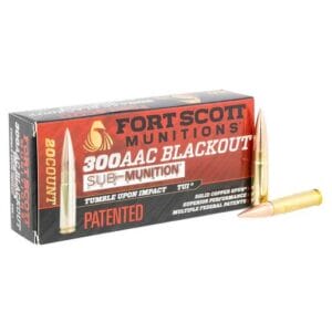 Fort Scott Munitions Sub-Munition TUI 300 AAC Blackout 190gr SCS Centerfire Rifle Ammo - 20 Rounds