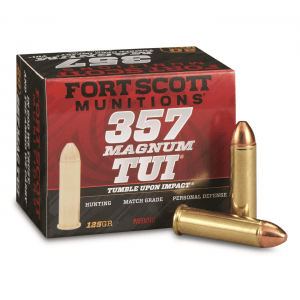 Fort Scott Tumble Upon Impact Ammo .357 Magnum SCS 125 Grain 20 Rounds