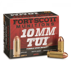 Fort Scott Tumble Upon Impact Ammo 10mm SCS 125 Grain 20 Rounds