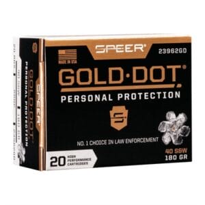 Gold Dot Personal Protection 40 S&W Ammo - 40 S&W 180gr Gold Dot Hollow Point 20/Box