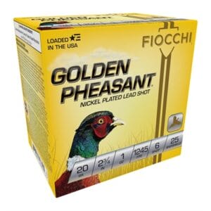 Golden Pheasant 20 Gauge Shotgun Ammo - Golden Pheasant 20ga 2-3/4'''' 1 Oz #6 Nickel Plated Shot 25/Bx