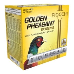 Golden Pheasant Extreme 12 Gauge Ammo - 12 Gauge 2-3/4'''' 1-3/8 Oz #4 Nickel Plated Shot 25/Box