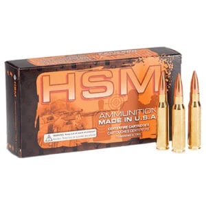 HSM Match 223 Remington 77gr SMBTHP Rifle Ammo - 50 Rounds