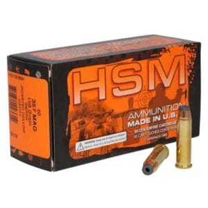 HSM Pro Pistol 357 Magnum 158Gr JHC Handgun Ammo - 50 Rounds