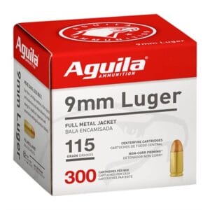 Handgun 9mm Luger Ammo - 9mm Luger 115gr Full Metal Jacket 300/Box