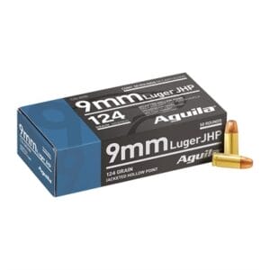 Handgun 9mm Luger Ammo - 9mm Luger 124gr Jacketed Hollow Point 50/Box