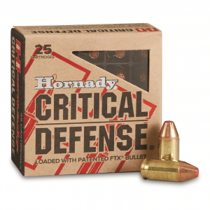 Hornady Critical Defense .380 ACP FTX 90 Grain 25 Rounds