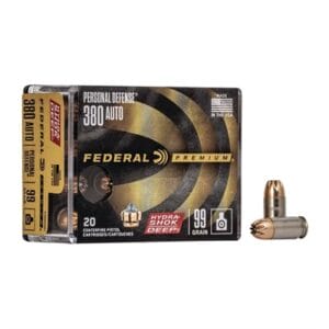 Hydra-Shok Deep 380 Auto Ammo - 380 Auto 99gr Jacketed Hollow Point 20/Box